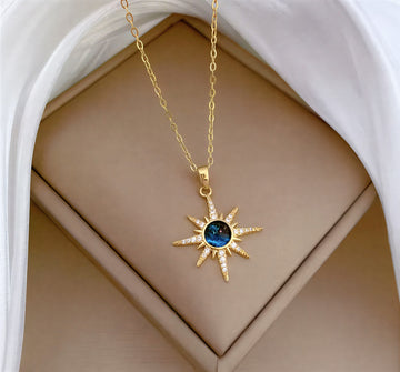 Celestial blue necklace